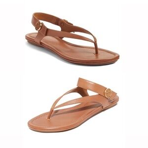 Tory Burch Minnie Travel Thong Convertible Sandal in Brown Tan Sz 8